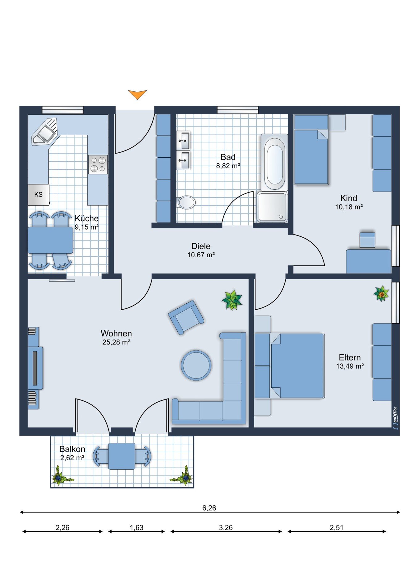 Wohnung zum Kauf 3 Zimmer 80,2 m²<br/>Wohnfläche 3.<br/>Geschoss Leiblfing Leiblfing 94339