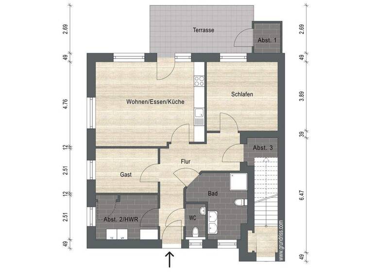 Wohnung zur Miete - Erstbezug 1.030 € 3 Zimmer 93,5 m² frei ab 01.03.2026 Wiesederfehn Wiesmoor 26639