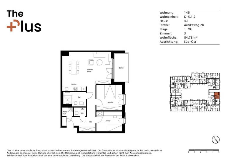 Wohnung zur Miete - Erstbezug 915 € 3 Zimmer 84,8 m² 1. Geschoss Arnikaweg 2b Steimker Berg Wolfsburg 38446