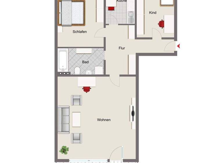 Wohnung zum Kauf 208.000 € 3 Zimmer 75 m² Burghausen 84489
