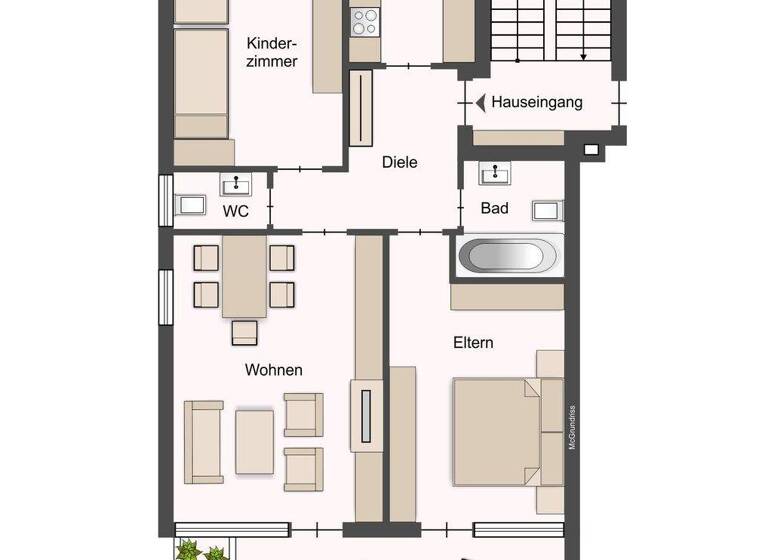 Wohnung zum Kauf 298.000 € 3 Zimmer 70 m² Feuerbach Stuttgart 70469
