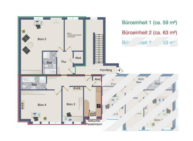 Bürofläche zur Miete 4 Zimmer 73 m² Bürofläche Scheeßel 27383