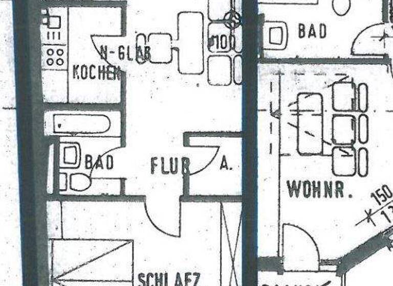 Wohnung zur Miete 480 € 2 Zimmer 61,4 m² 2. Geschoss Offerstrasse 2 Mitte Velbert 42551