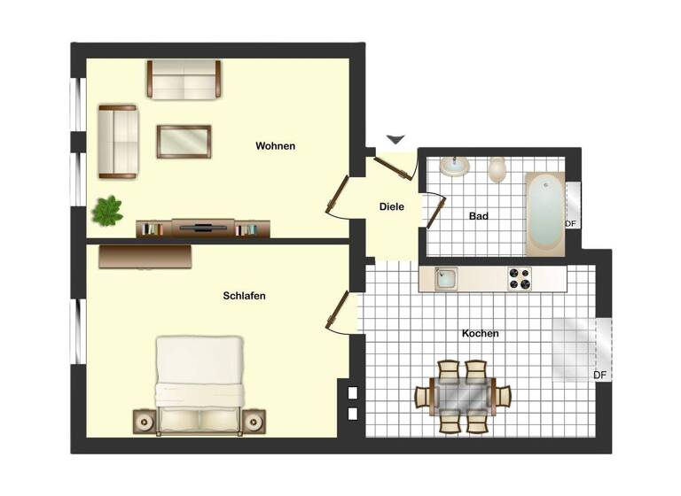 Wohnung zum Kauf 59.000 € 2 Zimmer 53 m² Marxloh Duisburg 47169