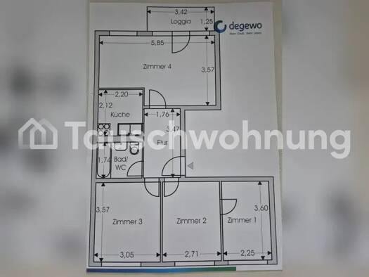 Wohnung zur Miete Tauschwohnung 450 € 3,5 Zimmer 65 m² 3. Geschoss Friedrichshagen Berlin 12587