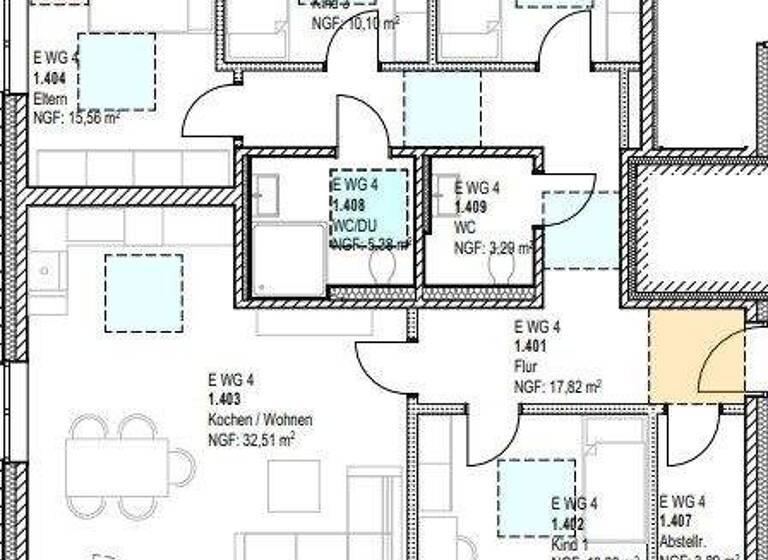 Wohnung zur Miete - Erstbezug 731 € 5 Zimmer 110 m² 1. Geschoss frei ab 01.06.2026 Büren Lotte 49504
