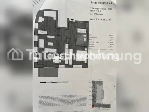 Wohnung zur Miete nur mit Wohnberechtigungsschein Tauschwohnung 496 € 3 Zimmer 68 m² 1. Geschoss Bergedorf 20097