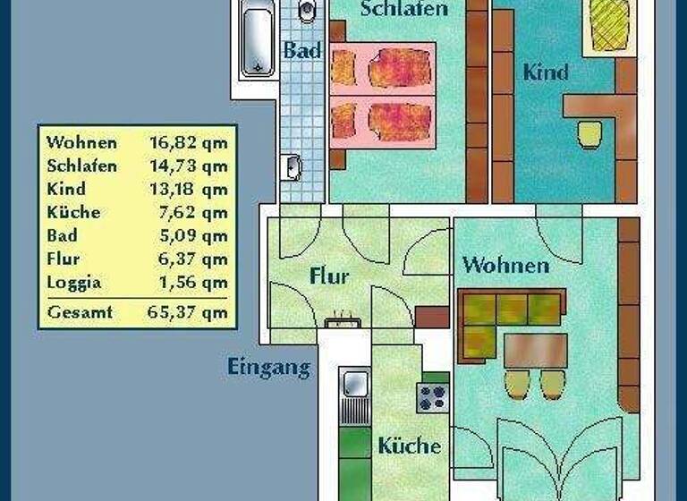 Wohnung zur Miete 731 € 3 Zimmer 65,4 m² 2. Geschoss frei ab 11.04.2026 Arno-Lade-Str. 10 Pieschen-Süd Dresden 01127