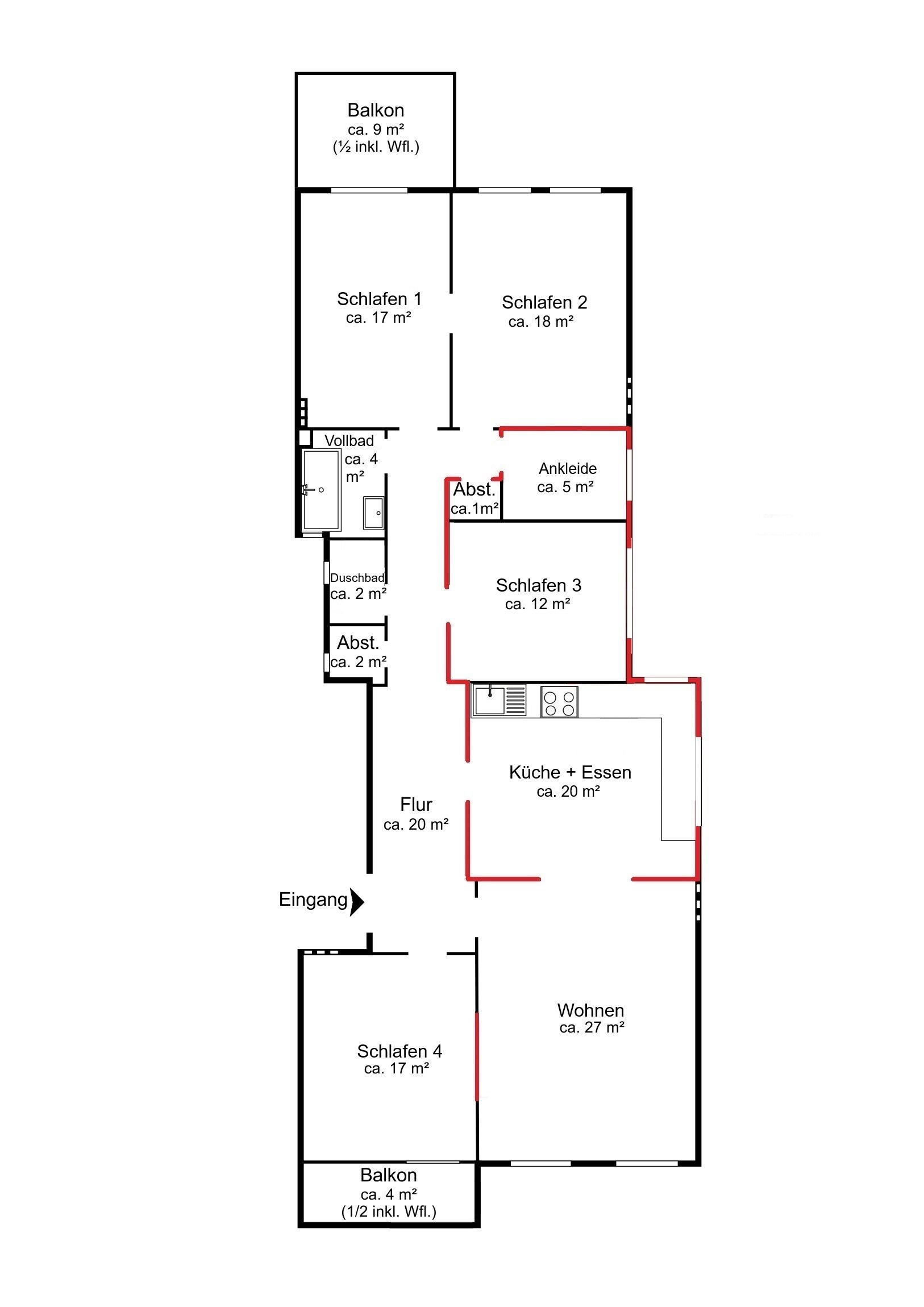 Wohnung zum Kauf 1.720.000 € 5,5 Zimmer 151 m²<br/>Wohnfläche 3.<br/>Geschoss Rotherbaum Hamburg 20146