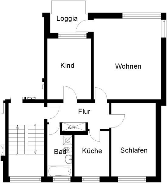 Wohnung zur Miete 768 € 3 Zimmer 72,8 m²<br/>Wohnfläche 2.<br/>Geschoss 05.02.2025<br/>Verfügbarkeit Rostocker Str. 57 Haste 71 Osnabrück 49090