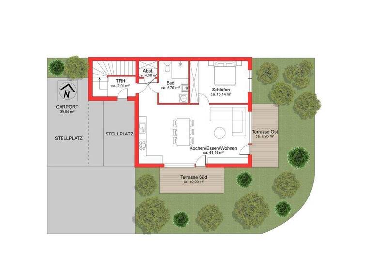 Wohnung zur Miete 2.014 € 2 Zimmer 77,5 m² EG frei ab sofort Thalk.Obersendl.-Forsten-Fürstenr.-Solln München 81479