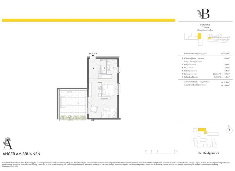 Studio zum Kauf - Erstbezug 207.000 € 1 Zimmer 1. Geschoss Hollabrunn 2020