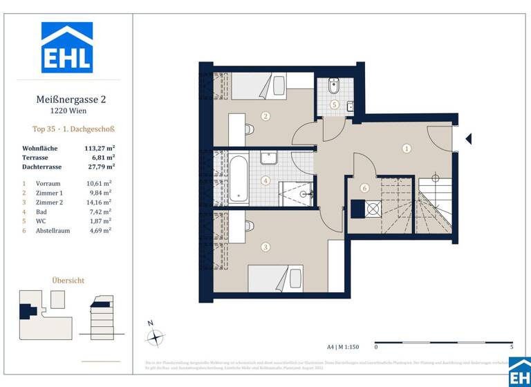 Wohnung zum Kauf - Erstbezug 812.820 € 4 Zimmer 113,3 m² Meißnergasse Wien 1220