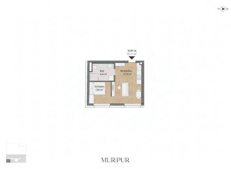 Wohnung zum Kauf - Erstbezug 160.993 € 2 Zimmer 31,2 m² 2. Geschoss Lagergasse Gries Graz,05.Bez.:Gries 8020