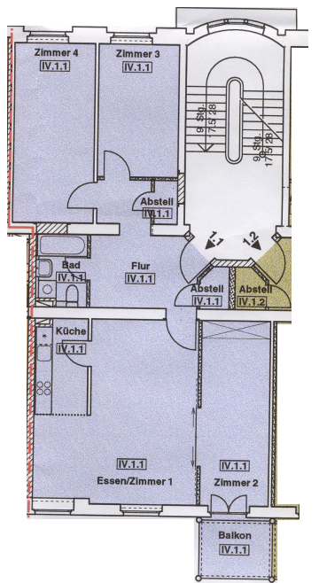 Wohnung zur Miete 745 € 4 Zimmer 99 m²<br/>Wohnfläche 2.<br/>Geschoss Am Exerzeirplatz 8 Neuhof Parchim 19370