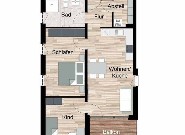 Wohnung zum Kauf - Erstbezug provisionsfrei 275.000 € 3 Zimmer 68,8 m² 1. Geschoss frei ab sofort Am Schüßler Ronshausen 36217