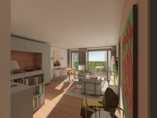 Wohnung zum Kauf - Neubau provisionsfrei 418.900 € 2 Zimmer 64,9 m² EG Gottfriedstraße 6 St Peter Nürnberg 90478