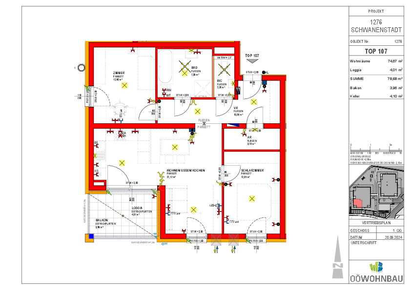 Reihenmittelhaus zur Miete 788 € 3 Zimmer 74,7 m²<br/>Wohnfläche Alleehof 4 und 5 Schwanenstadt 4690