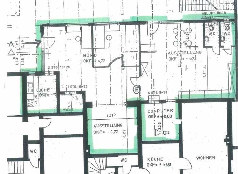 Bürofläche zur Miete provisionsfrei 8,11 € 4 Zimmer 148 m² Bürofläche Mitte Velbert 42551