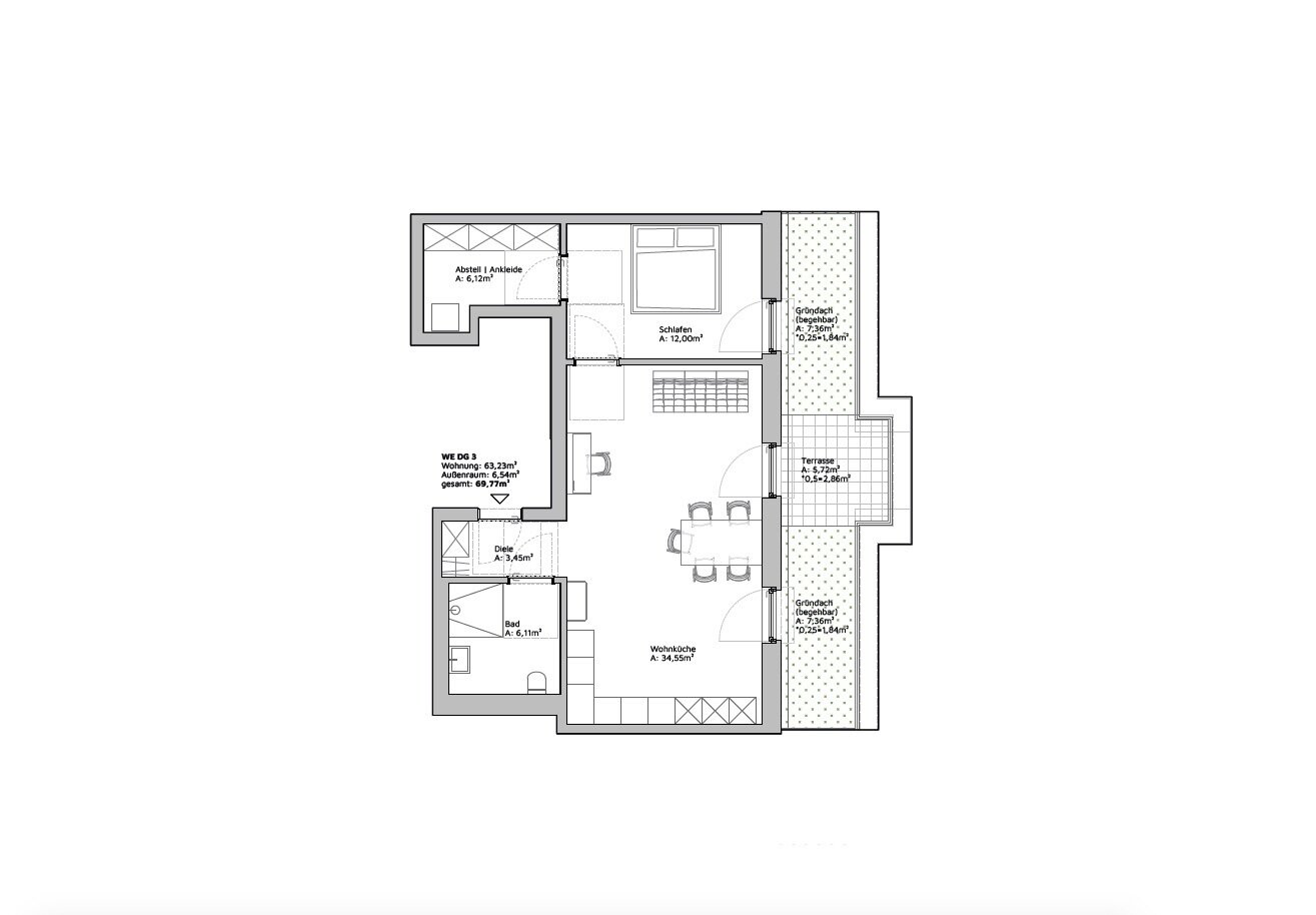 Wohnung zum Kauf provisionsfrei 334.896 € 2 Zimmer 68,8 m²<br/>Wohnfläche 4.<br/>Geschoss Berghauser Straße 40 Cronenberg - Mitte Wuppertal 42349