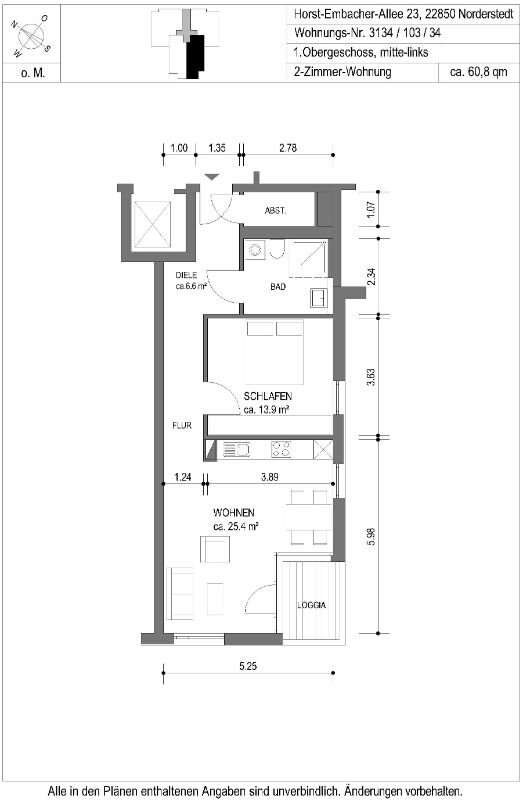 Wohnung zur Miete nur mit Wohnberechtigungsschein 365 € 2 Zimmer 60,8 m²<br/>Wohnfläche 1.<br/>Geschoss Horst-Embacher-Allee 23 Garstedt Norderstedt 22850