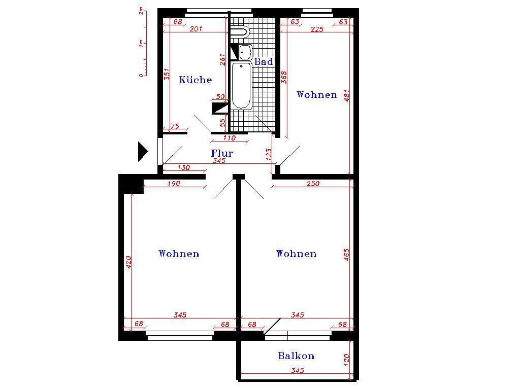 Wohnung zur Miete 365 € 2,5 Zimmer 60,8 m²<br/>Wohnfläche 5.<br/>Geschoss 01.02.2025<br/>Verfügbarkeit Thale Thale 06502