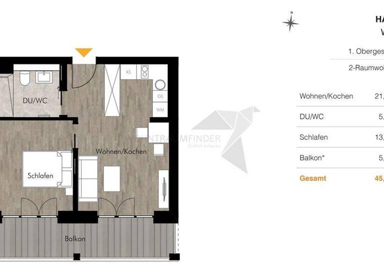 Wohnung zur Miete - Erstbezug 666 € 2 Zimmer 46 m² 1. Geschoss frei ab 01.03.2026 Unritzstraße 38b Rabenstein Chemnitz 09117