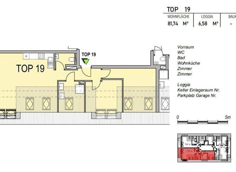 Wohnung zur Miete 1.137 € 3 Zimmer 81,7 m² Larischgasse 2 Wien 1220