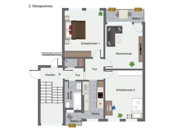 Wohnung zum Kauf 399.000 € 3 Zimmer 73 m² 2. Geschoss Lindenthal Köln 50931