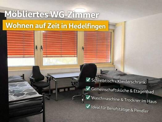 Studio zur Miete Wohnen auf Zeit 590 € 1 Zimmer 24 m² frei ab 28.02.2027 Hedelfingerstr. 0 Wangen Stuttgart Hedelfingen 70327