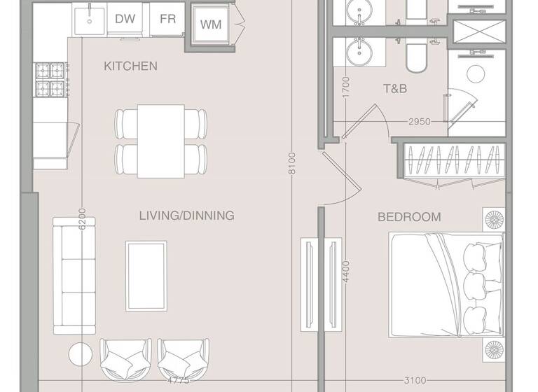Wohnung zum Kauf provisionsfrei 313.315 € 2,5 Zimmer 79,9 m² Dubai 00000