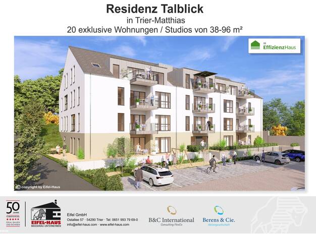 Wohnung zum Kauf provisionsfrei 446.249 € 3 Zimmer 93,3 m² Pellingerstraße 95 Weismark-Feyen Trier 54296