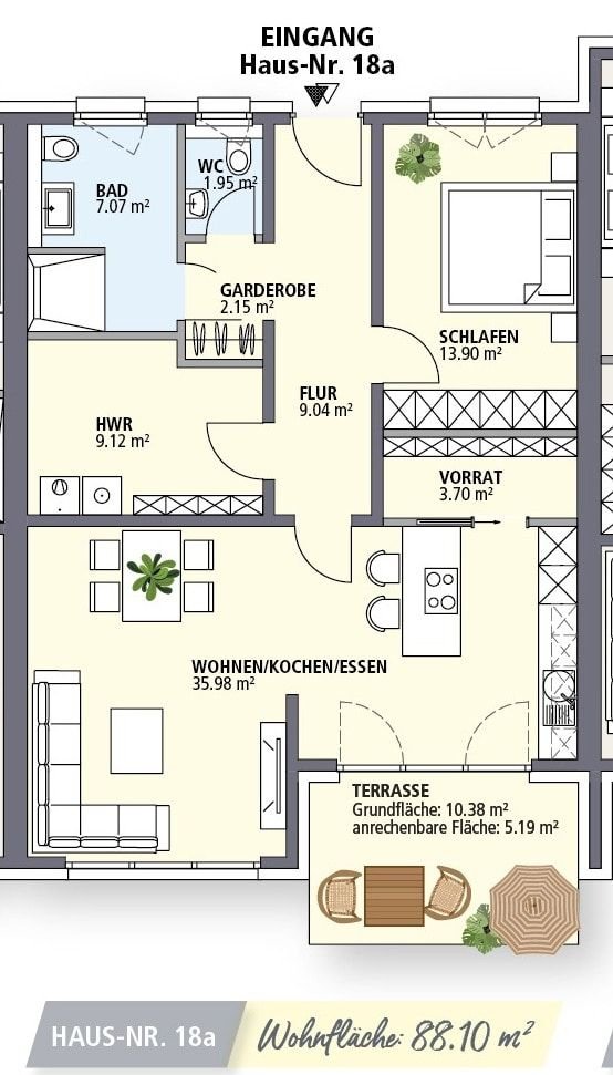 Reihenmittelhaus zum Kauf provisionsfrei 329.800 € 3 Zimmer 87,9 m²<br/>Wohnfläche 7.333 m²<br/>Grundstück Lahde Petershagen 32469