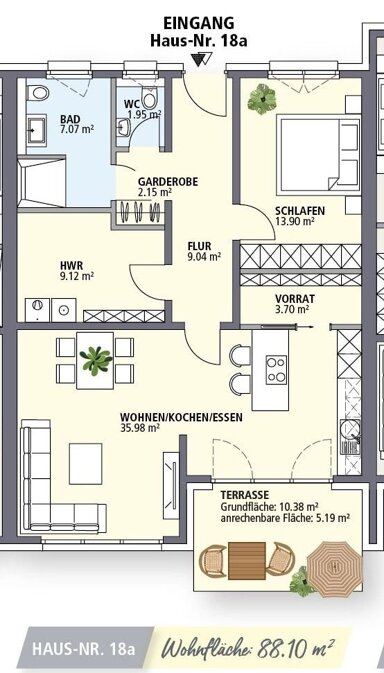 Reihenmittelhaus zum Kauf provisionsfrei 329.800 € 3 Zimmer 87,9 m² 7.333 m² Grundstück Lahde Petershagen 32469