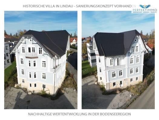 Villa zum Kauf 1.200.000 € 14 Zimmer 391 m² 600 m² Grundstück Schneehalde 36 Aeschach Lindau (Bodensee) 88131