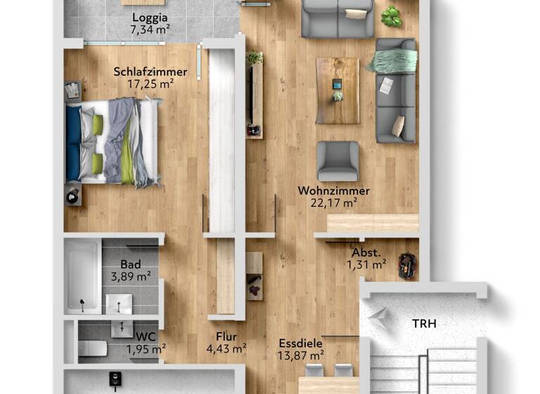 Wohnung zum Kauf 328.000 € 2,5 Zimmer 77,7 m²<br/>Wohnfläche ab sofort<br/>Verfügbarkeit Bergisel Straße 28 Mooswald Freiburg im Breisgau 79110