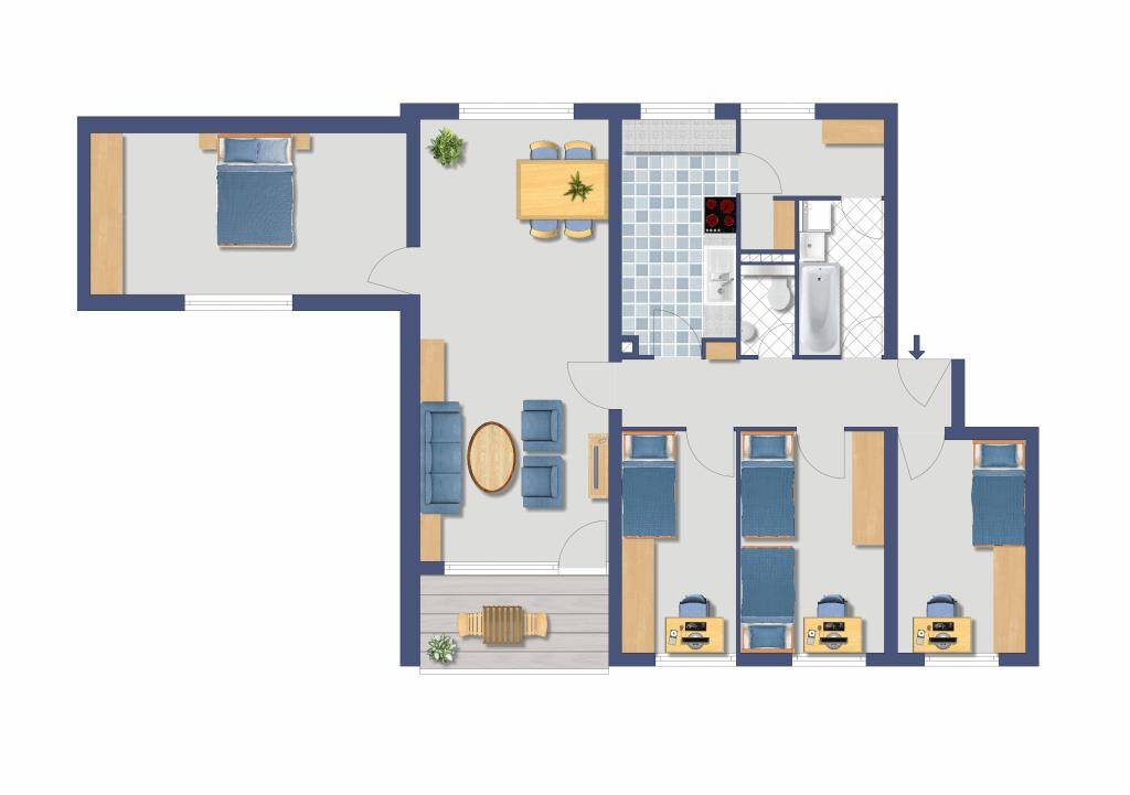 Wohnung zum Kauf provisionsfrei 288.000 € 5 Zimmer 106 m²<br/>Wohnfläche 4.<br/>Geschoss Neuselsbrunn 5 Neuselsbrunn Nürnberg 90471