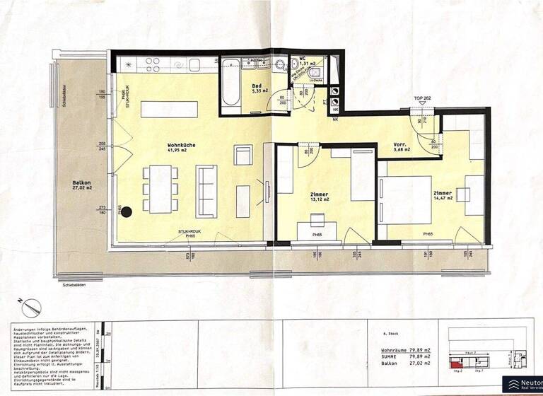 Wohnung zur Miete 2.005 € 3 Zimmer 79,9 m² 6. Geschoss frei ab 01.04.2026 Fanny-Mintz-Gasse Wien 1020