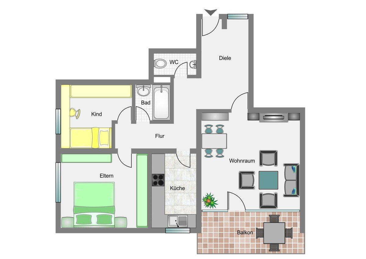 Wohnung zum Kauf 389.000 € 3 Zimmer 77,8 m²<br/>Wohnfläche EG<br/>Geschoss 01.02.2025<br/>Verfügbarkeit Heumaden Stuttgart / Heumaden 70619