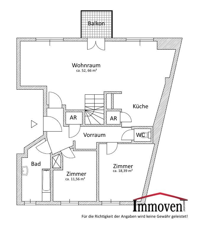 Wohnung zur Miete 2.259 € 3 Zimmer 110,4 m²<br/>Wohnfläche Hahngasse Wien 1090