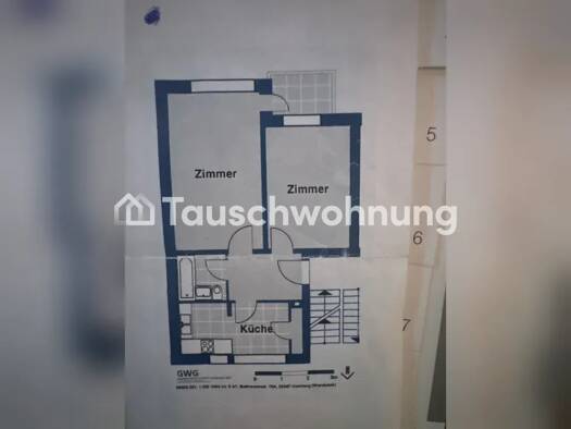 Wohnung zur Miete Tauschwohnung 450 € 2 Zimmer 50 m² 1. Geschoss Sasel Wandsbek 22047