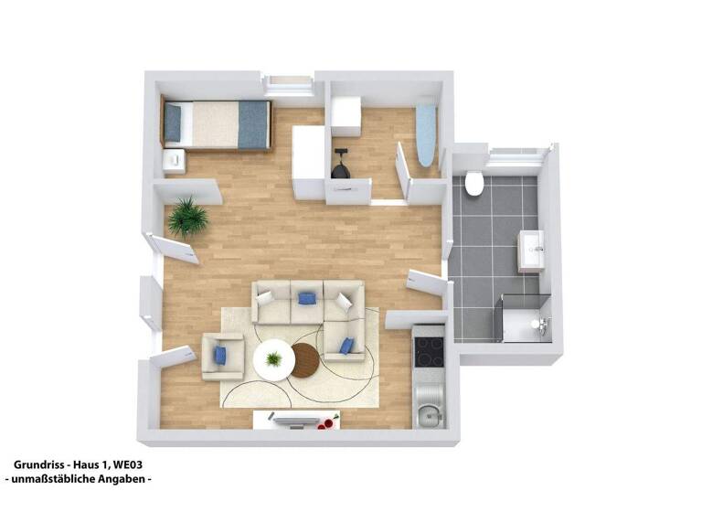 Studio zur Miete - Erstbezug 459 € 1 Zimmer 55 m² EG Bergen 29303