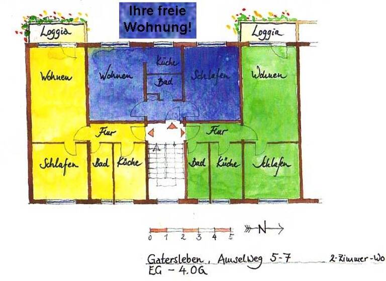 Wohnung zur Miete 284 € 2 Zimmer 41,8 m² 2. Geschoss Gatersleben 06466