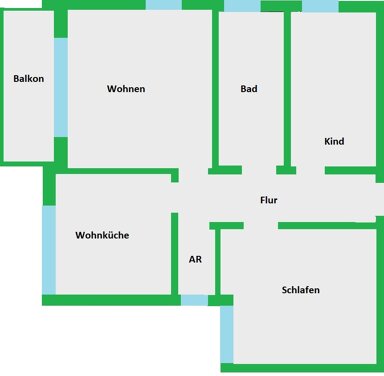 Wohnung zur Miete 800 € 3 Zimmer 80 m² 2. Geschoss Vilsbiburg Vilsbiburg 84137