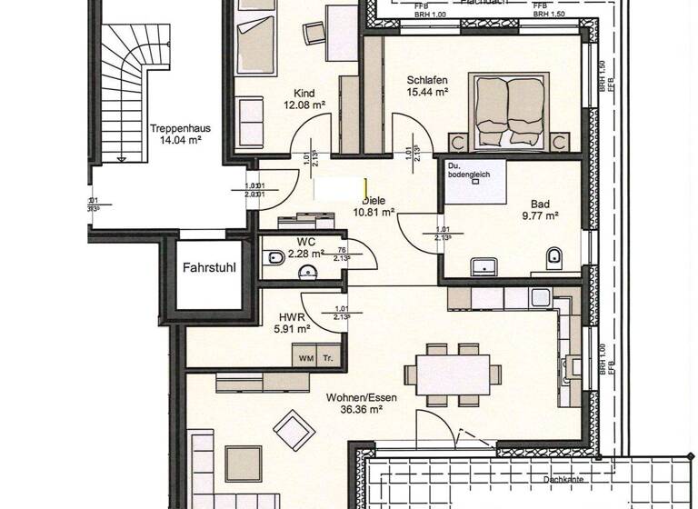 Penthouse zum Kauf provisionsfrei 434.200 € 3 Zimmer 104 m² Hiddenhausen 32120