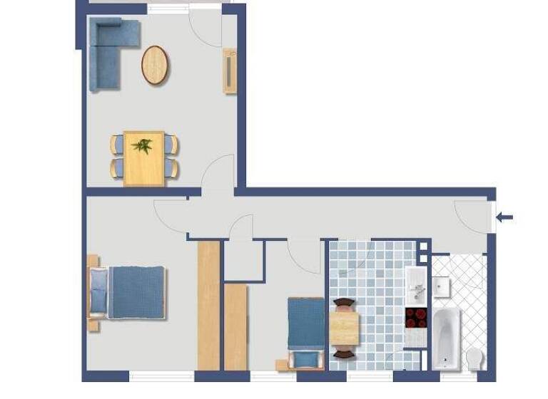 Wohnung zum Kauf provisionsfrei 147.000 € 2,5 Zimmer 65,5 m² 2. Geschoss Borgfelder Stieg 14 Geesthacht 21502