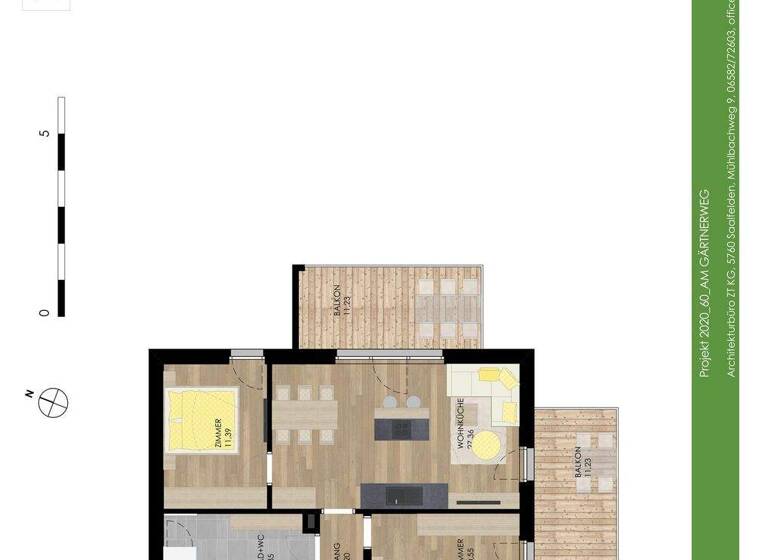 Wohnung zum Kauf - Erstbezug provisionsfrei 452.200 € 4 Zimmer 87,4 m² EG Gärtnerweg 6 Schörfling am Attersee 4861