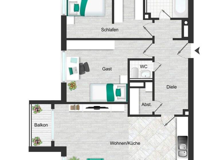 Wohnung zum Kauf 525.000 € 3 Zimmer 111,8 m² 1. Geschoss Gete Bremen 28211