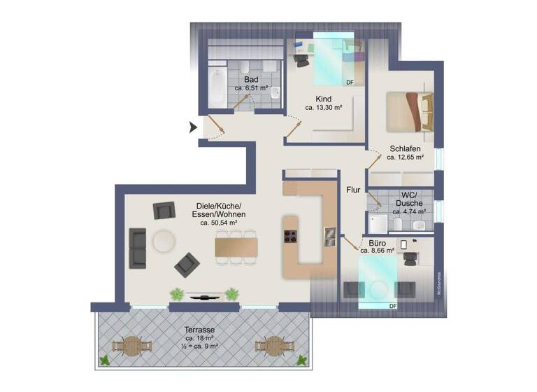 Wohnung zum Kauf 900.522 € 4 Zimmer 91,9 m² 2. Geschoss Unterhaching 82008