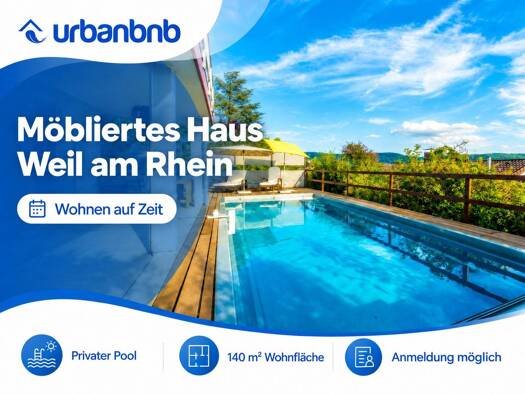 Wohnung zur Miete auf Zeit 2.930 € 140 m² frei ab sofort Oberer Schlipfweg Weil am Rhein Weil am Rhein 79576